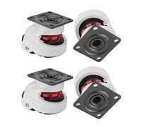 4 pièces 2,8" Roulette de Nivellement Rétractable, Roulette Pivotante Industrielle, Roues Pivotantes d'une Capacité de 330lb