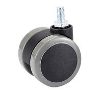 4 Pièces 2 "M8 Roulette De Chaise Muette Robuste 50 Kg Roulette Pivotante Remplacer Les Roues De Meubles Rouleau Frein En Caoutchouc (Color : Screw without Brake)