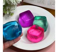 4 pièces/2 pièces/1 pièce Cubes de glace Nee Dohe à rebond lent avec compression et décompression, nouveaux cubes de glace Nee Dohe Mochi jouet anti-stress, jouets anti-stress mous pour adultes - joue