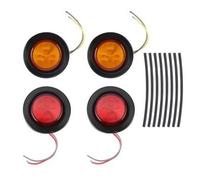 4 Pièces 2 Pouces Indicateur Led Rond Feu De Position Latéral Rouge Jaune Qp16226