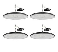 4 Pièces 200W UFO Projecteur LED Industriel,20000LM UFO Plafonnier LED Garage IP66 Blanc Froid 6500K Spot High Bay Light Hall Lampe pour Entrepôt, Atelier, Sous-sol, Usine