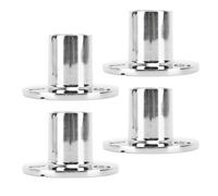 4 Pièces 25mm Support de Rampe en Acier Inoxydable | Qualité marine 316, raccord à base ronde pour bateaux et yachts, matériel de garde-corps de pont