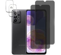 [4 Pièces] 2pcs Film de Protection Écran et 2pcs Caméra Arrière Protecteur pour Samsung Galaxy A23 5G, Verre Trempé Anti Espion, Confidentialité Protection, Dureté 9H Vitre