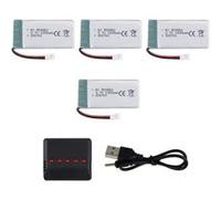 4 Pieces 3.7V 1200mAh Batterie RC Syma X5SC X5SW Quadcopter Drone des pièces de Rechange + Chargeur 1 to 4 G