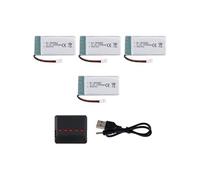 4 Pieces 3.7V 1200mAh Batterie RC Syma X5SC X5SW Quadcopter Drone des pièces de Rechange + Chargeur 1 to 4