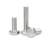 4 pièces 3/8-24×2 Systèmes anglais et américains 304 Vis à capuchon hexagonal en acier inoxydable, six vis coudées, boulon hexagonal