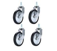 4 pièces 3 pouces vis mère chromé universel/frein roue à manger PP roulettes chariot roues silencieuses meubles(Universal)