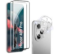 4 Pieces 3d Tempered Glass For Honor 400 Pro 5g, [2+2 Pieces] Screen Protector And Rear Camera Protector, 9h Hardness, Bubble-Free, Ultra Transparent, Anti-Scratch