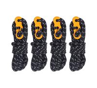 4 PièCes 3mm Haubans Noirs 13,1 Pieds Par Un RéFléChissant 573lb Charge Portante Cordes De Tente Pour Camping ArrièRe-Cour RandonnéE Voyage
