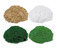 4 Pièces 3mm Herbe Statique Modelisme, Mini Static Grass Powder, Simulation Flocage Modelisme Herbe, Fausse Herbe Maquette pour Diy Tables de Sable Micro-Paysagères, Maquettes de Trains Miniatures
