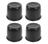 4 pièces 4.25 Pouces Capuchons centraux de Roue en Acier au Carbone Pousser à Travers Les couvercles de moyeu Noir Mat pour Camion remorque RV SUV Jantes