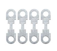 4 pièces 40A bande de fusible plat en métal ton argent pour voiture automobile DC 12V universel