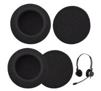 4 Pièces 50 mm Coussinets de Rechange en Mousse pour Casques Audio Sennheiser, Compatible avec Sennheiser/EPOS PC 2 Chat PC 3 Chat PC 5 Chat PC 7 USB PC 8 USB, Mousse Respirante pour Casque (Noir)