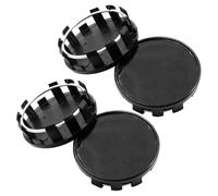 4 pièces 54 mm/2, 13 Pouces en Plastique ABS Capuchons de Centre de Roue Voiture, Remplacement Multifonctionnel du Couvercle moyeu remorque encliquetable, enjoliveurs Noirs pour Jantes