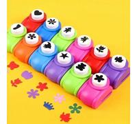 4 pièces/6 pièces/8 pièces/12 pièces/16 pièces/24 pièces Set de poinçonnage de papier, Set de poinçonneuse à embossage mini, Outils de poinçonnage de formes quotidiennes, Outils d'embossage, Convient 