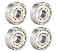 4 Pièces 608 ZZ Roulements, 8 mm x 22 mm x 7 mm, Roulements à Billes Roller, Carbone Acier Double Blindage 608 Bearing, Convient pour ABEC, pour les patins les planches à roulettes les scooters