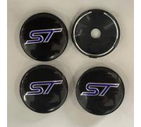 4 pièces 60mm Auto Cache Moyeux Compatible avec pour Ford St Focus X 2 3 Kuga Fiesta Mondeo Ecoboost - Solide et Robuste - Enjoliveurs pour Jantes,60mm-D