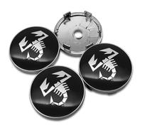4 Pièces 60mm Auto Cache-moyeux pour Abarth Pneus Jantes Accessoires,A