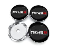 4 Pièces 60mm Auto Cache-moyeux pour Nissan Nismo Tiida Teana GTR Juke Note Versa Almera Pneus Jantes Accessoires