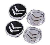 4 Pièces 60mm Cache Moyeu pour Citroen C3 Picasso 2009-2016, Cache Moyeu Seat avec Une Finition polie Les Cache moyeu Ont Une Surface Lisse et Brillante,Black