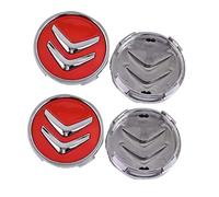 4 Pièces 60mm Cache Moyeu pour Citroen C5 Aircross 2017-2022, Cache Moyeu Seat avec Une Finition polie Les Cache moyeu Ont Une Surface Lisse et Brillante,Red