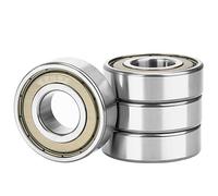 4 Pièces 6203ZZ Roulements à Billes 17x40x12mm Gorge Profonde Roulement à Bille en Acier Carbone, 6203Z Scellés Bearing, Convient pour Planches à roulettes, Trottinettes, Patins