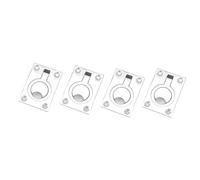 4 pièces 63x44mm carré affleurant anneau poignées 316 en acier inoxydable caché encastré trappe casier armoire poignée