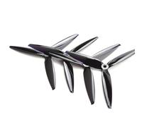 4 pièces 7X4X3 7040 7 Pouces tri-hélice Gris Clair 2CW 2CCW Polycarbonate Compatible avec 7 Pouces 8 Pouces RC Drone FPV(Back)
