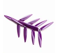 4 pièces 7X4X3 7040 7 Pouces tri-hélice Gris Clair 2CW 2CCW Polycarbonate Compatible avec 7 Pouces 8 Pouces RC Drone FPV(Purple)