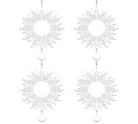 4 Pièces 8 Pouces Sublimation Wind Spinner Blanks 3d Spinners Hanging Pour La Décoration De Jardin Intérieur Extérieur