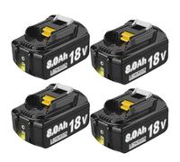 4 pièces 8000mAh/8.0Ah 18V li-ION Batteries pour Makita BL1850B Batterie BL1850B BL1850 BL1860B BL1860 BL1840B BL1840 avec indicateur LED