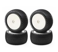 4 PièCes 90Mm 1/10 RC Off-Road Buggy Voiture Pneus en Caoutchouc Roues Pneus pour 144001 144010 124019 104001 HSP HPI