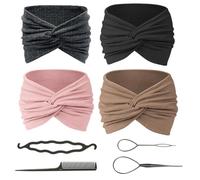 4 Pièces À Cheveux Larges Pour Femmes Et 4 Pièces En Épingle À Cheveux, Outils De Fabrication De Cheveux, Bande De Cheveux Rétro, Accessoires De Cheveux Simples.