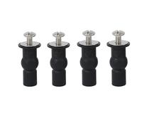 4 Pièces Abattant WC Fixations Charnières, Vis de Fixation du Couvercle des Toilettes, Charnière de Siège de Toilette, pour les Sièges de Toilette, les Sièges de Toilette Généraux(Noir)