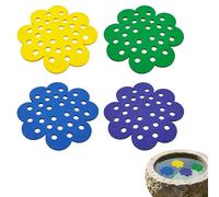 4 Pièces Abreuvoir pour Insectes avec Îlot Flottant et Plateforme d'Atterrissage, Point d'eau pour Jardin Adapté aux Abeilles Papillons Bourdons et Guêpes