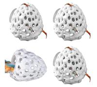 4 Pièces Abri en Céramique - Cachette Poisson Beta - Petite Maison À Poissons - Cachette D'aquarium - Grotte D'aquarium | pour Les Petites Crevettes De Poisson Betta
