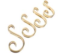 4 Pièces Accessoire Décoratif en S, Acier Inoxydable Or | Style Européen Artistique, Finition Luxueuse, Installation Facile, Résistance à L'usure, pour Balcon et Portail