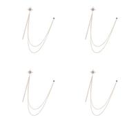 4 Pièces Accessoires De Revers De Fixation Sécurisée Broche De Mariage Or/argent Pour Les Voyageurs D'affaires Réunions D'entreprise Accessoires De Costume Professionnel