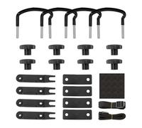 4 pièces Accessoires d'installation de Coffre de Toit,Installation du Support de Coffre de Toit,Fixation pour Coffre de Toit,Contient 8 écrous de Blocage 2 Bandages Autocollant à Pois pour Le Toit