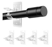 4 Pièces Accroche Rideau Sans Percage, Supports de Tringle à Auto-Adhésifs | Accroche Rideau Adhesif, Support Tringle Rideaux Sans Percage pour Salle Bain Hôtel Cuisines (Transparent)