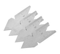 4 Pièces Acier Inoxydable Jauge Centrale de Filetage 60° pour Tour à | Graduations Gravées au Laser, Surface Polie, Profil Queue-de-poisson, Vérification Rapide et Alignement Précis des Outils
