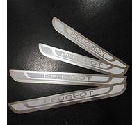 4 PièCes Acier Inoxydable Plaques Seuil Porte Voiture pour Peugeot 308 208 508 207 3008 2008 307, Bande Bienvenue Protecteur Porte Voiture, PéDale Autocollant, Accessoire DéCoration Armatures Caisse