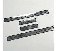 4 Pièces Acier Inoxydable Voiture Seuil de Porte pour Dacia Sandero Stepway 3 2020-2025, Autocollants Protection Seuil Porte de Voiture Style de Seuil de Voiture