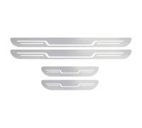 4 Pièces Acier Inoxydable Voiture Seuil de Porte pour Porsche Cayenne 9PA/955 92A/958 9YA/PO536, Voiture Seuil de Porte Door Sill Contre Les Accessoires,B/Silver