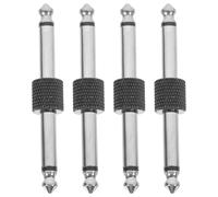 4 Pièces Adaptateur Audio Stéréo 6,35mm Métal pour Piano Numérique | Connectivité Instantanée, Transmission Stable du Signal, Format Compact Portable, Noir, Mécanisme de Prise