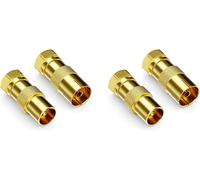 4 Pièces Adaptateur de Câble Sat comme Set-Connecteur F sur 2X Prise D'antenne & 2X Prise D'antenne Connecteur D'antenne Coaxial Coupleur pour Câble Coaxial Câble D'antenne