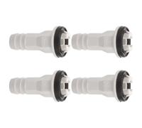 4 Pièces Adaptateur de Vidange Ca en Plastique ABS Compact | Design Minimaliste Discret, Compatible Mini-split et Fenêtres, Raccord Droit Joint D'étanchéité Fiable