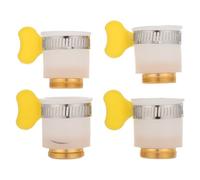 4 Pièces Adaptateur D'évier pour Robinet, Raccord Rapide 13-25 MM | Laiton Robuste, Joint Silicone Intégré, Filetage Mâle 55/64-27, Installation sans Outil pour Location