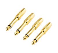 4 Pièces Adaptateur Jack 6,35mm vers RCA, Connecteur 6.35mm mono TS, Convertisseur Prise Instrument Mâle vers RCA femelle Plaqué Or 24K, pour Amplificateur Clavier Table de Mixage, Système Home Cinéma