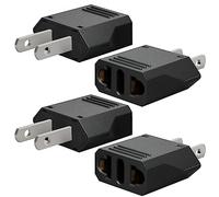 4 Pièces Adaptateur Prise France vers USA Adaptateur Prise USA Adaptateur Prise Canada Adaptateur de Voyage FR vers US Convertisseur Prise pour Aller aux Japon Canada Thaïlande Chine
